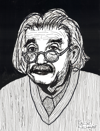 Cartoon: Albert Einstein (medium) by Pascal Kirchmair tagged albert,einstein,theory,of,relativity,illustration,drawing,zeichnung,pascal,kirchmair,cartoon,caricature,karikatur,ilustracion,dibujo,desenho,ink,disegno,ilustracao,illustrazione,illustratie,dessin,de,presse,du,jour,art,the,day,tekening,teckning,cartum,vineta,comica,vignetta,caricatura,portrait,retrato,ritratto,portret,princeton,ulm,gravitation,relativitätstheorie,genius,genie,mastermind,wiz,whizz,whiz,genio,porträt,albert,einstein,theory,of,relativity,illustration,drawing,zeichnung,pascal,kirchmair,cartoon,caricature,karikatur,ilustracion,dibujo,desenho,ink,disegno,ilustracao,illustrazione,illustratie,dessin,de,presse,du,jour,art,the,day,tekening,teckning,cartum,vineta,comica,vignetta,caricatura,portrait,retrato,ritratto,portret,princeton,ulm,gravitation,relativitätstheorie,genius,genie,mastermind,wiz,whizz,whiz,genio,porträt