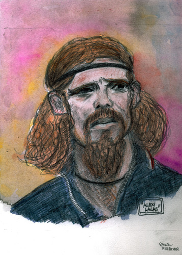 Cartoon: Alexi Lalas (medium) by Pascal Kirchmair tagged rock,star,musiker,musician,etats,unis,coppa,del,mondo,mundial,de,futbol,alexi,lalas,soccer,player,usa,1994,weltmeisterschaft,wm,world,cup,coupe,du,monde,foot,joueur,verteidiger,defender,defenseur