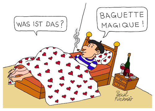 Cartoon: Baguette Magique (medium) by Pascal Kirchmair tagged baguette,magique,french,touch,cartoon,dessin,humour,humor,caricature,karikatur,illustration,zeichnung,beret,baskenmütze,ilustracion,pascal,kirchmair,dibujo,desenho,drawing,disegno,ilustracao,illustrazione,illustratie,de,presse,du,jour,art,of,the,day,tekening,teckning,cartum,vineta,comica,vignetta,caricatura,bleu,blanc,rouge,tricolore,france,francais,baguette,magique,french,touch,cartoon,dessin,humour,humor,caricature,karikatur,illustration,zeichnung,beret,baskenmütze,ilustracion,pascal,kirchmair,dibujo,desenho,drawing,disegno,ilustracao,illustrazione,illustratie,de,presse,du,jour,art,of,the,day,tekening,teckning,cartum,vineta,comica,vignetta,caricatura,bleu,blanc,rouge,tricolore,france,francais