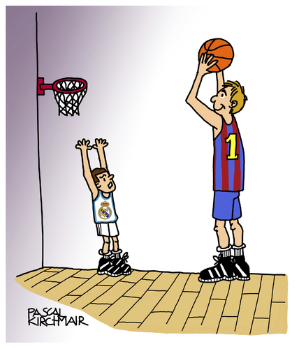 Cartoon: Basketball (medium) by Pascal Kirchmair tagged regal,fc,barcelona,real,madrid,baloncesto,basketball,cartoon,caricature,karikatur,regal,fc,barcelona,real,madrid,baloncesto,basketball,cartoon,caricature,karikatur