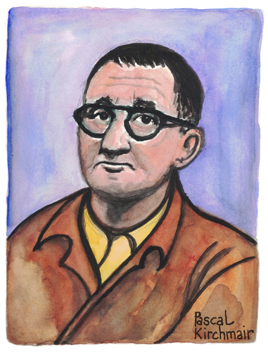 Cartoon: Bert Brecht (medium) by Pascal Kirchmair tagged bertolt,bert,brecht,portrait,retrato,ritratto,dramatiker,lyriker,zeichnung,drawing,mutter,courage,dreigroschenoper,dessin,illustration,caricature,karikatur,cartoon,vignetta,dibujo,desenho,disegno,aquarell,watercolour,bertolt,bert,brecht,portrait,retrato,ritratto,dramatiker,lyriker,zeichnung,drawing,mutter,courage,dreigroschenoper,dessin,illustration,caricature,karikatur,cartoon,vignetta,dibujo,desenho,disegno,aquarell,watercolour