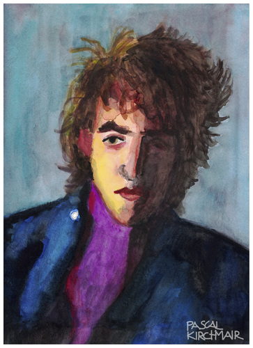 Cartoon: Bob Dylan (medium) by Pascal Kirchmair tagged bob,dylan,cartoon,portrait,watercolour,aquarell,caricature,karikatur,zeichnung,dibujo,desenho,disegno,drawing,dessin,illustration,pittura,dipinto,nobelpreis,nobel,prize,premio,prix,literatur,bob,dylan,cartoon,portrait,watercolour,aquarell,caricature,karikatur,zeichnung,dibujo,desenho,disegno,drawing,dessin,illustration,pittura,dipinto,nobelpreis,nobel,prize,premio,prix,literatur