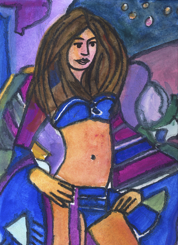 Cartoon: Ana Beatriz Barros (medium) by Pascal Kirchmair tagged malerei,dessin,illustration,gouache,watercolour,aquarell,carioca,do,carnaval,strand,rio,supermodel,brazil,brasil,barros,beatriz,ana,brasile,topmodel