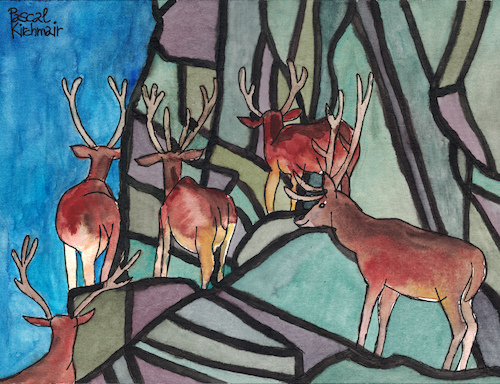 Deer in the mountains Deer in the mountains