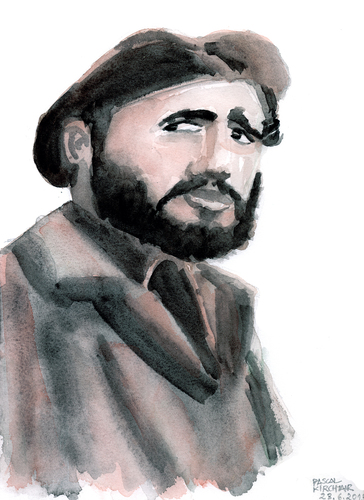 Cartoon: Fidel Castro (medium) by Pascal Kirchmair tagged comandante,en,jefe,biran,oriente,fidel,castro,moncada,kuba,revolution,revolucion