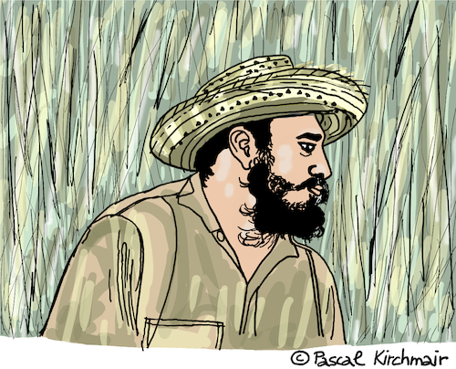 Cartoon: Fidel Castro (medium) by Pascal Kirchmair tagged fidel,castro,comandante,en,jefe,cartoon,vignetta,vineta,comica,caricature,karikatur,dibujo,desenho,drawing,zeichnung,pascal,kirchmair,cartum,dessin,illustration,kuba,cuba,fidel,castro,comandante,en,jefe,cartoon,vignetta,vineta,comica,caricature,karikatur,dibujo,desenho,drawing,zeichnung,pascal,kirchmair,cartum,dessin,illustration,kuba,cuba