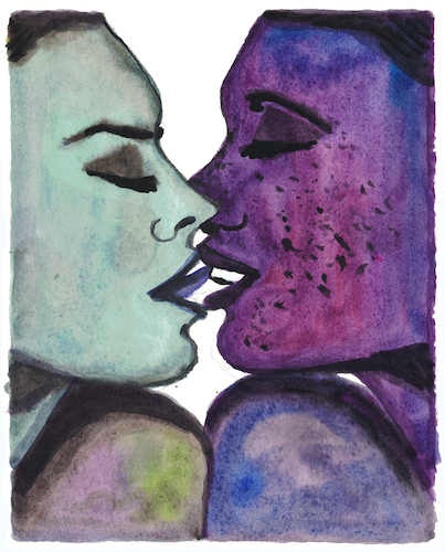 French Kiss By Pascal Kirchmair | Love Cartoon | TOONPOOL