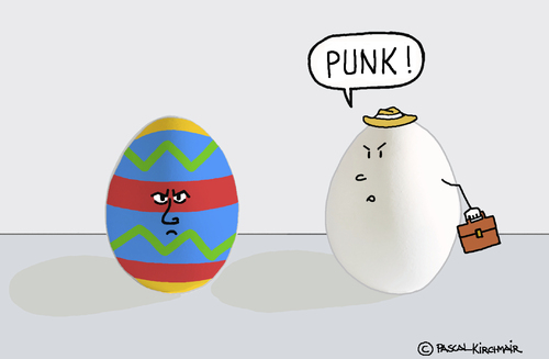 Cartoon: Frohe Ostern! (medium) by Pascal Kirchmair tagged uova,di,pasqua,ostereier,ostern,oeufs,de,paques,easter,eggs,cartoon,caricature,dessin,humour,karikatur,humor