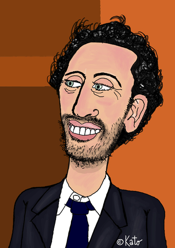 Cartoon: Gad Elmaleh (medium) by Pascal Kirchmair tagged gad,cartoon,elmaleh,dessin,vignetta,karikatur,caricature,canada,france,portrait,komiker,comique,french