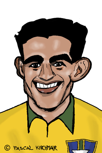 Cartoon: Garrincha (medium) by Pascal Kirchmair tagged ever,best,spieler,player,karikatur,cartoon,caricatura,brasil,futebol,garrincha,football,foot,fußball,caricature,brasile,bresil,brazil,brasilien,soccer