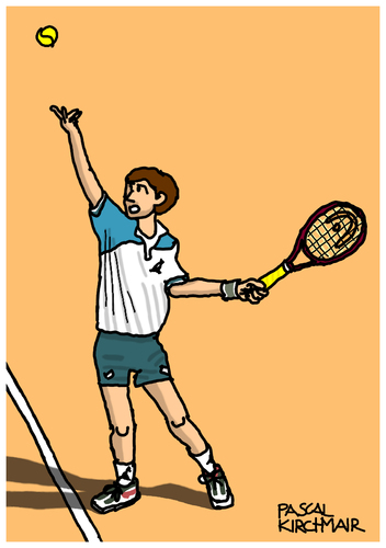 Cartoon: Goran Ivanisevic (medium) by Pascal Kirchmair tagged split,kroatien,croatia,vignetta,karikatur,caricature,cartoon,player,tennis,ivanisevic,goran,goran,ivanisevic,tennis,player,cartoon,caricature,karikatur,vignetta,croatia,kroatien,split