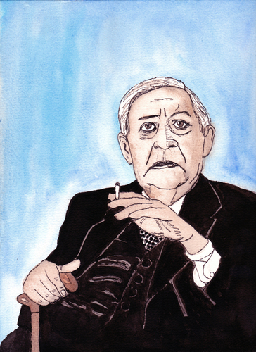 Cartoon: Helmut Schmidt (medium) by Pascal Kirchmair tagged helmut,schmidt,altbundeskanzler,bundesrepublik,deutschland,brd,zigarette,chancelier,chancellor,germany,allemagne,cancelliere,federale,germania