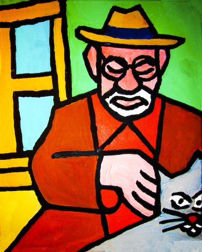Henri Matisse mit Katze Henri Matisse mit Katze