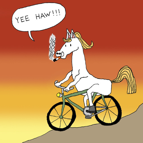 Cartoon: Horse With Hands Riding A Bike (medium) by Pascal Kirchmair tagged pferd,auf,fahrrad,karikatur,caricature,cartoon,yee,haw,velo,bicyclette,cheval,sur,une,horse,on,bike,bicycle,bicicletta