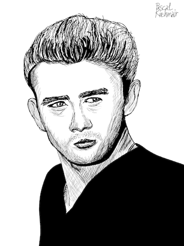 Cartoon: James Dean (medium) by Pascal Kirchmair tagged actors,studio,lee,strasberg,james,dean,east,of,eden,indiana,manhattan,new,york,upper,side,academy,awards,oscar,oscars,author,autor,autore,auteur,filmmaker,artist,art,hollywood,illustration,drawing,zeichnung,pascal,kirchmair,cartoon,caricature,karikatur,ilustracion,dibujo,desenho,ink,disegno,ilustracao,illustrazione,illustratie,dessin,de,presse,du,jour,the,day,tekening,teckning,cartum,vineta,comica,vignetta,caricatura,portrait,porträt,portret,retrato,ritratto,actor,acting,schauspieler,rebell,rebel,without,cause,clue,giant,usa,actors,studio,lee,strasberg,james,dean,east,of,eden,indiana,manhattan,new,york,upper,side,academy,awards,oscar,oscars,author,autor,autore,auteur,filmmaker,artist,art,hollywood,illustration,drawing,zeichnung,pascal,kirchmair,cartoon,caricature,karikatur,ilustracion,dibujo,desenho,ink,disegno,ilustracao,illustrazione,illustratie,dessin,de,presse,du,jour,the,day,tekening,teckning,cartum,vineta,comica,vignetta,caricatura,portrait,porträt,portret,retrato,ritratto,actor,acting,schauspieler,rebell,rebel,without,cause,clue,giant,usa