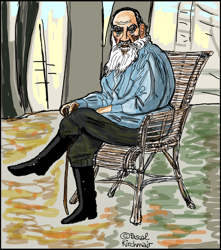 Cartoon: Leo Tolstoi (medium) by Pascal Kirchmair tagged leo,lew,tolstoi,tolstoy,caricature,karikatur,portrait,dessin,drawing,zeichnung,russia,russie,rußland,leo,lew,tolstoi,tolstoy,caricature,karikatur,portrait,dessin,drawing,zeichnung,russia,russie,rußland