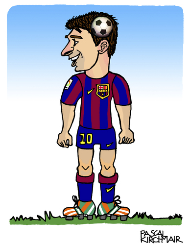 Lionel Messi By Pascal Kirchmair | Famous People Cartoon | TOONPOOL