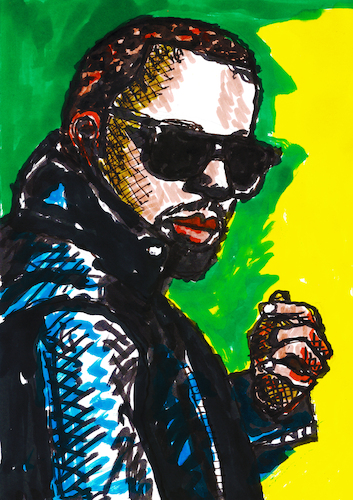 Cartoon: Maitre Gims (medium) by Pascal Kirchmair tagged loin,poney,piano,sexion,assaut,gandhi,bilal,djuna,maitre,gims,zaire,congo,kongo,rapper,rappeur,the,musicien,france,paris,parigi,frankreich,francia,rock,roll,star,hall,of,fame,musik,musiker,musician,music,singer,songwriter,composer,illustration,drawing,zeichnung,pascal,kirchmair,cartoon,caricature,karikatur,ilustracion,dibujo,desenho,ink,disegno,ilustracao,illustrazione,illustratie,dessin,de,presse,du,jour,art,day,tekening,teckning,cartum,vineta,comica,vignetta,caricatura,portrait,portret,retrato,ritratto,porträt,tusche,tuschezeichnung,painting,peinture,dipinto,pittura,pintura,arte,artwork,kunst,loin,poney,piano,sexion,assaut,gandhi,bilal,djuna,maitre,gims,zaire,congo,kongo,rapper,rappeur,the,musicien,france,paris,parigi,frankreich,francia,rock,roll,star,hall,of,fame,musik,musiker,musician,music,singer,songwriter,composer,illustration,drawing,zeichnung,pascal,kirchmair,cartoon,caricature,karikatur,ilustracion,dibujo,desenho,ink,disegno,ilustracao,illustrazione,illustratie,dessin,de,presse,du,jour,art,day,tekening,teckning,cartum,vineta,comica,vignetta,caricatura,portrait,portret,retrato,ritratto,porträt,tusche,tuschezeichnung,painting,peinture,dipinto,pittura,pintura,arte,artwork,kunst