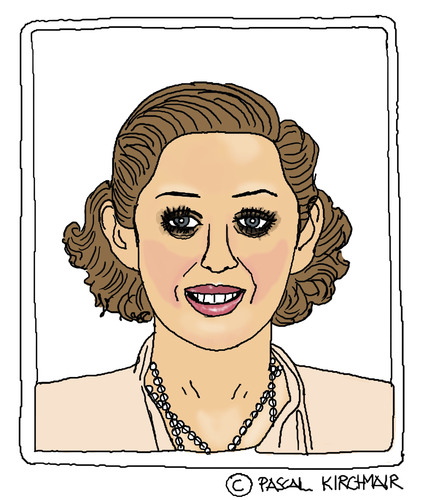 Cartoon: Marion Cotillard (medium) by Pascal Kirchmair tagged marion,cotillard,cartoon,karikatur,caricature,portrait