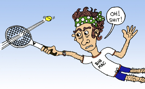 Cartoon: Matchball (medium) by Pascal Kirchmair tagged open,us,australian,garros,roland,slam,grand,matchball,wimbledon,mac,big,mcenroe,john,ballsport,tennis