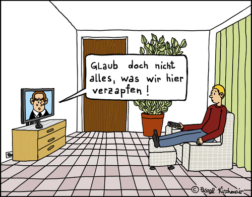 Cartoon: Medienkritik (medium) by Pascal Kirchmair tagged fernsehen,nachrichten,medien,kritik,karikatur,caricature,cartoon,fernsehen,nachrichten,medien,kritik,karikatur,caricature,cartoon