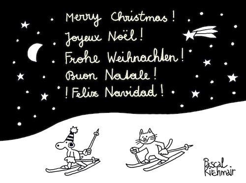 Buon Natale Outdoor Sign.Merry Christmas By Pascal Kirchmair Media Culture Cartoon Toonpool