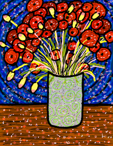 Mohnblumen in einer Vase Mohnblumen in einer Vase