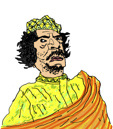 Cartoon: Muammar al-Gaddafi (medium) by Pascal Kirchmair tagged islamisten,islam,nationaler,übergangsrat,misrata,aufstand,kampf,krieg,libyscher,frühling,arabischer,aufständische,versteck,rebelles,insurgents,rebellen,rebels,tripolis,gadhafi,clani,libya,libye,libyen,gaddafi,al,muammar