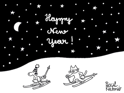 Cartoon: Neujahrskarte (medium) by Pascal Kirchmair tagged new,year,card,carte,de,nouvel,an,neujahrskarte,neujahrswünsche,glückliches,cartoons,comics,comic,lustig,funny,bonne,annee,happy,ein,frohes,gutes,neues,jahr,karte,pascal,kirchmair,guten,rutsch,buon,anno,felice,nuovo,feliz,prospero,ano,nuevo,um,novo,ink,tusche,tuschezeichnung,portrait,retrato,ritratto,porträt,illustration,drawing,zeichnung,cartoon,caricature,karikatur,ilustracion,dibujo,desenho,disegno,ilustracao,illustrazione,illustratie,dessin,presse,du,jour,art,of,the,day,tekening,teckning,cartum,vineta,comica,vignetta,caricatura,portret,new,year,card,carte,de,nouvel,an,neujahrskarte,neujahrswünsche,glückliches,cartoons,comics,comic,lustig,funny,bonne,annee,happy,ein,frohes,gutes,neues,jahr,karte,pascal,kirchmair,guten,rutsch,buon,anno,felice,nuovo,feliz,prospero,ano,nuevo,um,novo,ink,tusche,tuschezeichnung,portrait,retrato,ritratto,porträt,illustration,drawing,zeichnung,cartoon,caricature,karikatur,ilustracion,dibujo,desenho,disegno,ilustracao,illustrazione,illustratie,dessin,presse,du,jour,art,of,the,day,tekening,teckning,cartum,vineta,comica,vignetta,caricatura,portret