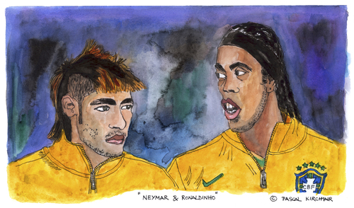 Neymar and Ronaldinho