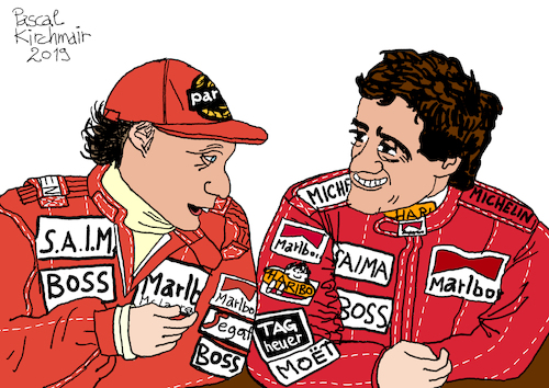 Niki Lauda and Alain Prost Niki Lauda and Alain Prost