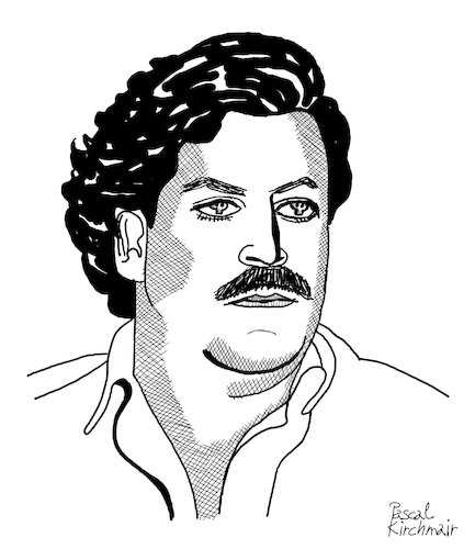 Pablo Escobar By Pascal Kirchmair | Famous People Cartoon | TOONPOOL
