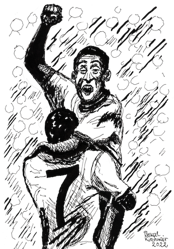 Cartoon: Pele and Jairzinho (medium) by Pascal Kirchmair tagged jairzinho,pele,edson,arantes,do,nascimento,art,arte,kunst,sport,sports,deporte,foot,soccer,fußball,football,futbol,futebol,brasilien,bresil,brasil,brazil,fc,santos,manhattan,new,york,cosmos,upper,east,side,artist,hollywood,illustration,drawing,zeichnung,pascal,kirchmair,cartoon,caricature,karikatur,ilustracion,dibujo,desenho,ink,disegno,ilustracao,illustrazione,illustratie,dessin,de,presse,du,jour,of,the,day,tekening,teckning,cartum,vineta,comica,vignetta,caricatura,portrait,porträt,portret,retrato,ritratto,actor,acting,schauspieler,giant,black,pearl,die,schwarze,perle,70,1970,wm,coupe,monde,weltmeisterschaft,copa,del,mundial,mondiali,calcio,world,cup,fifa,campionato,mondiale,mundo,jairzinho,pele,edson,arantes,do,nascimento,art,arte,kunst,sport,sports,deporte,foot,soccer,fußball,football,futbol,futebol,brasilien,bresil,brasil,brazil,fc,santos,manhattan,new,york,cosmos,upper,east,side,artist,hollywood,illustration,drawing,zeichnung,pascal,kirchmair,cartoon,caricature,karikatur,ilustracion,dibujo,desenho,ink,disegno,ilustracao,illustrazione,illustratie,dessin,de,presse,du,jour,of,the,day,tekening,teckning,cartum,vineta,comica,vignetta,caricatura,portrait,porträt,portret,retrato,ritratto,actor,acting,schauspieler,giant,black,pearl,die,schwarze,perle,70,1970,wm,coupe,monde,weltmeisterschaft,copa,del,mundial,mondiali,calcio,world,cup,fifa,campionato,mondiale,mundo