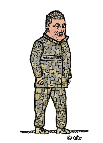 Cartoon: Petro Poroschenko (medium) by Pascal Kirchmair tagged petro,poroschenko,karikatur,caricature,cartoon,dessin,humour,zeichnung,portrait,ukraine,russland,krieg,konflikt,tarnanzug