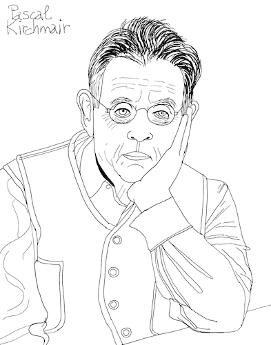 Cartoon: Philip Glass II (medium) by Pascal Kirchmair tagged philip,glass,illustration,drawing,zeichnung,pascal,kirchmair,cartoon,caricature,karikatur,ilustracion,dibujo,desenho,ink,disegno,ilustracao,illustrazione,illustratie,dessin,de,presse,du,jour,art,of,the,day,tekening,teckning,cartum,vineta,comica,vignetta,caricatura,portrait,retrato,ritratto,portret,kunst,minimal,music,baltimore,maryland,composer,musician,musik,musiker,komponist,usa,porträt,philip,glass,illustration,drawing,zeichnung,pascal,kirchmair,cartoon,caricature,karikatur,ilustracion,dibujo,desenho,ink,disegno,ilustracao,illustrazione,illustratie,dessin,de,presse,du,jour,art,of,the,day,tekening,teckning,cartum,vineta,comica,vignetta,caricatura,portrait,retrato,ritratto,portret,kunst,minimal,music,baltimore,maryland,composer,musician,musik,musiker,komponist,usa,porträt