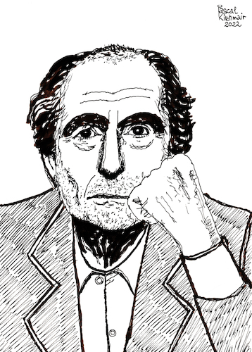 Cartoon: Philip Roth (medium) by Pascal Kirchmair tagged newark,new,jersey,york,city,pulitzer,prize,novel,american,pastoral,nathan,zuckerman,philip,milton,roth,theater,theatre,literatur,literature,schriftsteller,author,autor,autore,auteur,writer,illustration,ink,drawing,tusche,tuschezeichnung,zeichnung,pascal,kirchmair,cartoon,caricature,karikatur,ilustracion,dibujo,desenho,disegno,ilustracao,illustrazione,illustratie,dessin,de,presse,du,jour,art,of,the,day,tekening,teckning,cartum,vineta,comica,vignetta,caricatura,portrait,porträt,portret,retrato,ritratto,newark,new,jersey,york,city,pulitzer,prize,novel,american,pastoral,nathan,zuckerman,philip,milton,roth,theater,theatre,literatur,literature,schriftsteller,author,autor,autore,auteur,writer,illustration,ink,drawing,tusche,tuschezeichnung,zeichnung,pascal,kirchmair,cartoon,caricature,karikatur,ilustracion,dibujo,desenho,disegno,ilustracao,illustrazione,illustratie,dessin,de,presse,du,jour,art,of,the,day,tekening,teckning,cartum,vineta,comica,vignetta,caricatura,portrait,porträt,portret,retrato,ritratto