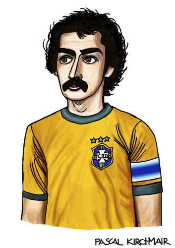 Cartoon: Roberto Rivelino (medium) by Pascal Kirchmair tagged roberto,rivelino,brasilien,weltmeister,caricature,cartoon,karikatur,brasilianischer,fußball,1970,roberto,rivelino,brasilien,weltmeister,caricature,cartoon,karikatur,brasilianischer,fußball,1970