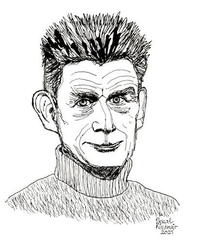 Cartoon: Samuel Beckett (medium) by Pascal Kirchmair tagged samuel,beckett,warten,auf,en,attendant,godot,dublin,irland,ireland,irlanda,irlande,literatur,literature,schriftsteller,author,autor,autore,auteur,writer,illustration,ink,drawing,tusche,tuschezeichnung,zeichnung,pascal,kirchmair,cartoon,caricature,karikatur,ilustracion,dibujo,desenho,disegno,ilustracao,illustrazione,illustratie,dessin,de,presse,du,jour,art,of,the,day,tekening,teckning,cartum,vineta,comica,vignetta,caricatura,portrait,porträt,portret,retrato,ritratto,samuel,beckett,warten,auf,en,attendant,godot,dublin,irland,ireland,irlanda,irlande,literatur,literature,schriftsteller,author,autor,autore,auteur,writer,illustration,ink,drawing,tusche,tuschezeichnung,zeichnung,pascal,kirchmair,cartoon,caricature,karikatur,ilustracion,dibujo,desenho,disegno,ilustracao,illustrazione,illustratie,dessin,de,presse,du,jour,art,of,the,day,tekening,teckning,cartum,vineta,comica,vignetta,caricatura,portrait,porträt,portret,retrato,ritratto