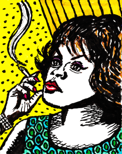 Sarah Vaughan mit Zigarette