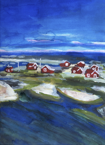 Cartoon: Schäreninseln vor Stockholm (medium) by Pascal Kirchmair tagged malerei,landschaft,skär,skjer,stockholm,watercolour,aquarell,sweden,schweden,schärensinseln,skjaer,insellandschaft,schwedische,aquarelle,suede