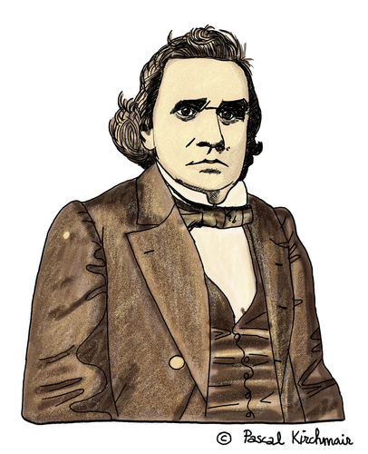 Cartoon: Stephen A. Douglas (medium) by Pascal Kirchmair tagged portrait,cartoon,caricature,douglas,arnold,stephen,politician,politiker,usa,karikatur,stephen,arnold,douglas,caricature,cartoon,portrait,karikatur,usa,politiker,politician