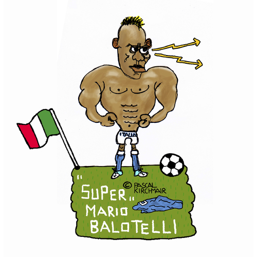 Cartoon: Super Mario (medium) by Pascal Kirchmair tagged super,mario,balotelli,italia,italien,squadra,azzurra,calcio,fußball,world,cup,cartoon,humour,caricature,karikatur,dessin,humor,foot,football,futebol,futbol,fifa,weltmeisterschaft