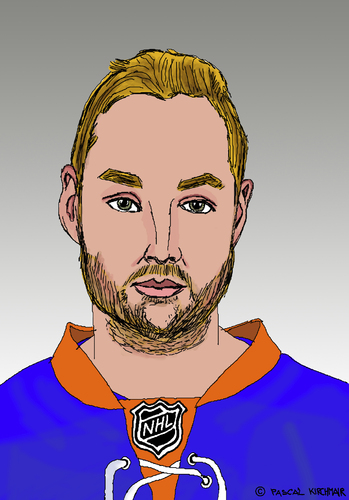 Cartoon: Thomas Vanek (medium) by Pascal Kirchmair tagged digital,national,league,thomas,vanek,nhl,islanders,ice,hockey,eishockey,karikatur,cartoon,zeichnung,new,york,austria,österreich