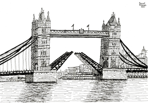 Cartoon: Tower Bridge (medium) by Pascal Kirchmair tagged tower,bridge,london,themse,thames,tamise,tamigi,tamesis,tamisa,arte,pascal,kirchmair,illustration,ink,drawing,tusche,tuschezeichnung,zeichnung,ilustracion,dibujo,desenho,disegno,ilustracao,illustrazione,illustratie,dessin,de,presse,du,jour,art,of,the,day,tekening,teckning,great,little,britain,england,united,kingdom,encre,chine,tinta,da,china,nanquim,inchiostro,di,kunst,architektur,architecture,architettura,arquitetura,arquitectura,monument,sehenswürdigkeit,londres,londra,tower,bridge,london,themse,thames,tamise,tamigi,tamesis,tamisa,arte,pascal,kirchmair,illustration,ink,drawing,tusche,tuschezeichnung,zeichnung,ilustracion,dibujo,desenho,disegno,ilustracao,illustrazione,illustratie,dessin,de,presse,du,jour,art,of,the,day,tekening,teckning,great,little,britain,england,united,kingdom,encre,chine,tinta,da,china,nanquim,inchiostro,di,kunst,architektur,architecture,architettura,arquitetura,arquitectura,monument,sehenswürdigkeit,londres,londra