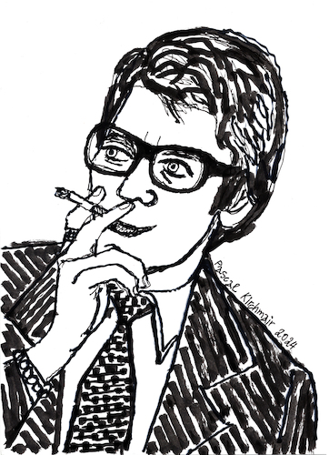 Cartoon: Yves Saint Laurent (medium) by Pascal Kirchmair tagged yves,saint,laurent,ysl,portrait,ink,drawing,dibujo,desenho,tusche,zeichnung,dessin,arte,art,kunst,artwork,porträt,retrato,style,couturier,haute,couture,fashion,mode,label,moda,vogue,illustration,pascal,kirchmair,political,cartoon,caricature,karikatur,ilustracion,disegno,ilustracao,illustrazione,illustratie,de,presse,tekening,teckning,cartum,vineta,comica,vignetta,caricatura,ritratto,portret,sexy,gay,pride,yves,saint,laurent,ysl,portrait,ink,drawing,dibujo,desenho,tusche,zeichnung,dessin,arte,art,kunst,artwork,porträt,retrato,style,couturier,haute,couture,fashion,mode,label,moda,vogue,illustration,pascal,kirchmair,political,cartoon,caricature,karikatur,ilustracion,disegno,ilustracao,illustrazione,illustratie,de,presse,tekening,teckning,cartum,vineta,comica,vignetta,caricatura,ritratto,portret,sexy,gay,pride