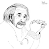 Cartoon: Albert Einstein (small) by Pascal Kirchmair tagged albert einstein theory of relativity illustration drawing zeichnung pascal kirchmair cartoon caricature karikatur ilustracion dibujo desenho ink disegno ilustracao illustrazione illustratie dessin de presse du jour art the day tekening teckning cartum vineta comica vignetta caricatura portrait retrato ritratto portret princeton ulm gravitation relativitätstheorie genius genie mastermind wiz whizz whiz genio