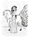 Cartoon: An Amazon (small) by Pascal Kirchmair tagged an,amazon,giorgio,de,chirico,horsewoman,rider,horse,pferd,cheval,cavaliere,artist,artiste,artista,kunst,künstler,illustration,sepia,ink,drawing,tusche,tuschezeichnung,zeichnung,pascal,kirchmair,cartoon,caricature,karikatur,ilustracion,dibujo,desenho,disegno,ilustracao,illustrazione,illustratie,dessin,presse,du,jour,art,of,the,day,tekening,teckning,cartum,vineta,comica,vignetta,caricatura,portrait,porträt,portret,retrato,ritratto,arte