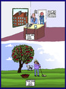 Cartoon: Apple (small) by Pascal Kirchmair tagged rich,man,with,apple,nature,versus,industry,steve,jobs,was,not,right,fake,and,reality,realität,vorgaukeln,computer,natur,smartphone,iphone,ipad,mac