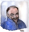 Cartoon: Andrei Kurkow (small) by Pascal Kirchmair tagged andrej,andrei,kurkow,kourkov,andrey,kurkov,caricature,karikatur,cartoon,portrait,vignetta