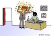 Cartoon: Anger Management (small) by Pascal Kirchmair tagged time bomb tickende zeitbombe bombe retardement anger management aggressionsbewältigung cartoon zorn wut ärger chef arbeit hass caricature karikatur angestellter büro office bureau